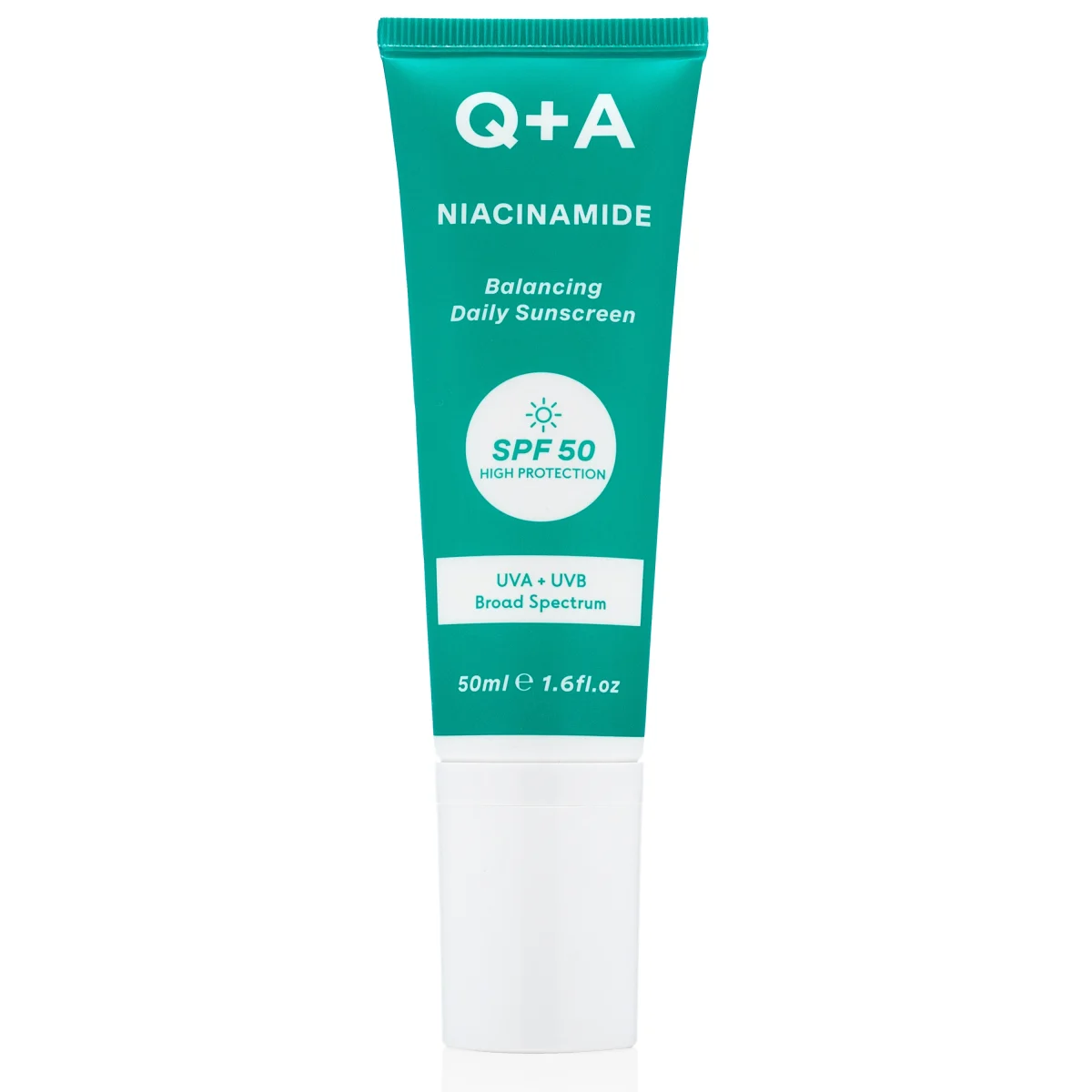 Q+A Niacinamide Balancing Daily Sunscreen SPF 50, 50 ml