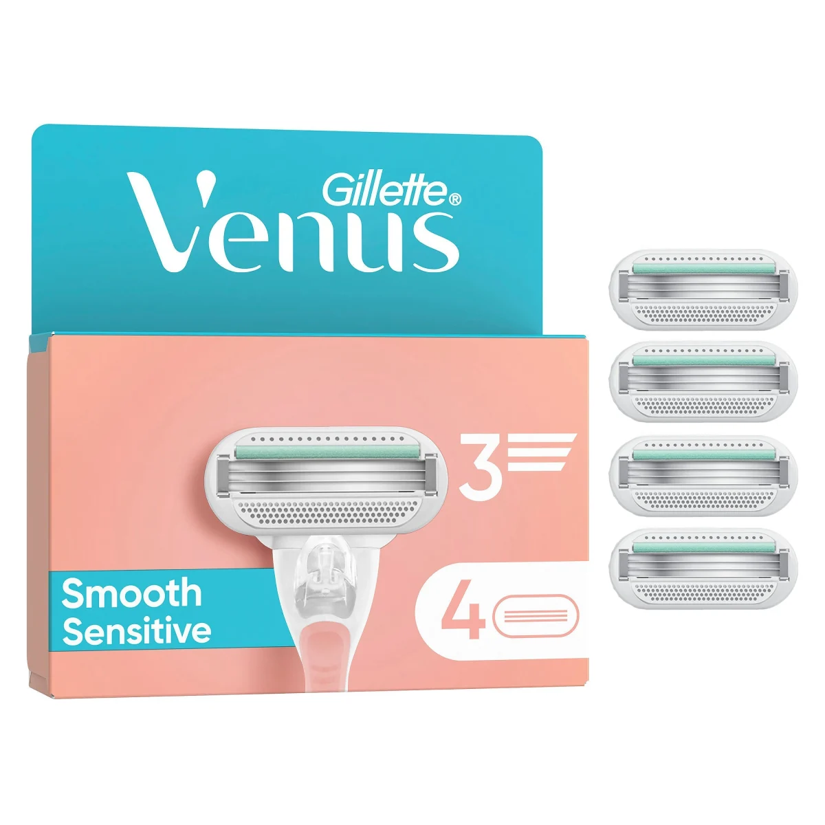 Gillette Venus Smooth Sensitive rakblad 4 st