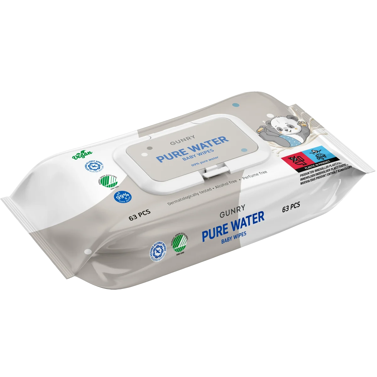 Gunry Pure Water Baby Wipes 63 st
