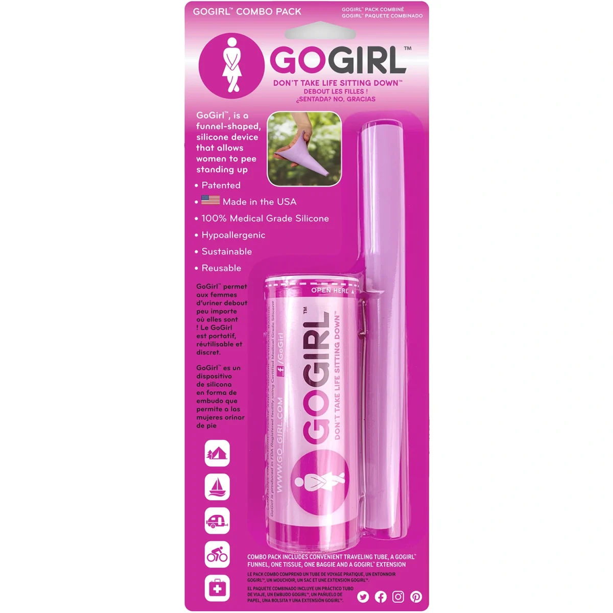 Go Girl Pink Combo Kisstratt med förlängning