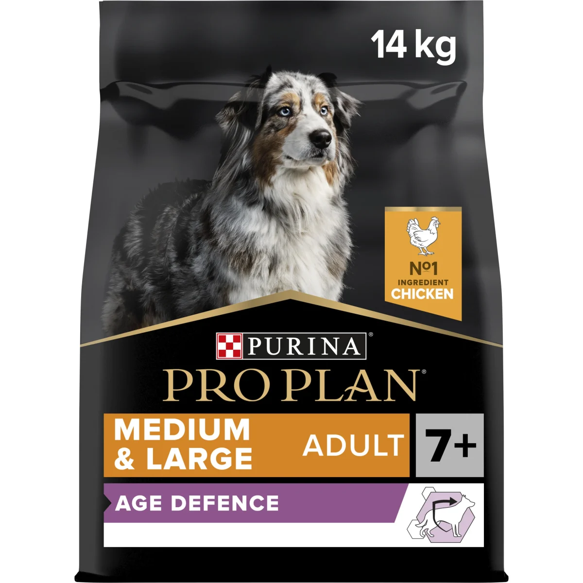 PURINA PRO PLAN Medium & Large Adult 7+ Age Defence Torrfoder Hund 14kg