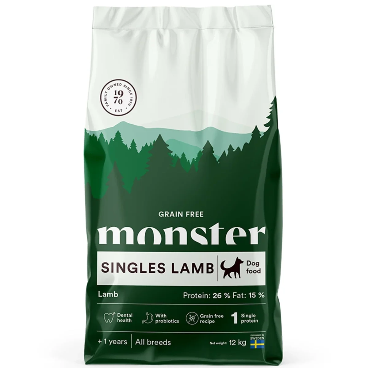 Monster Dog Grain Free Singles Lamb 12 kg
