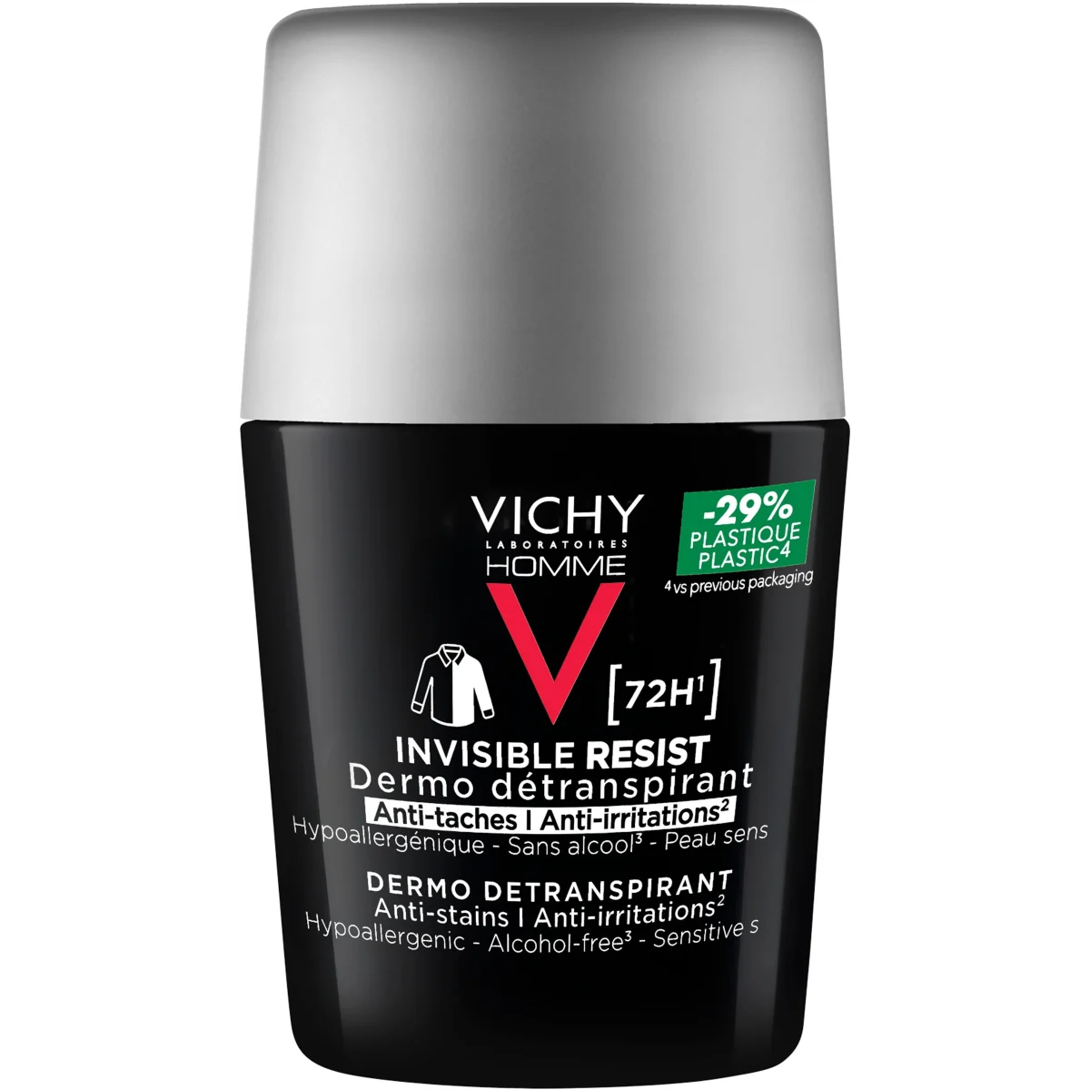 Vichy Homme Invisible Protect Deo 72h Anti-Stain Roll-on 50ml