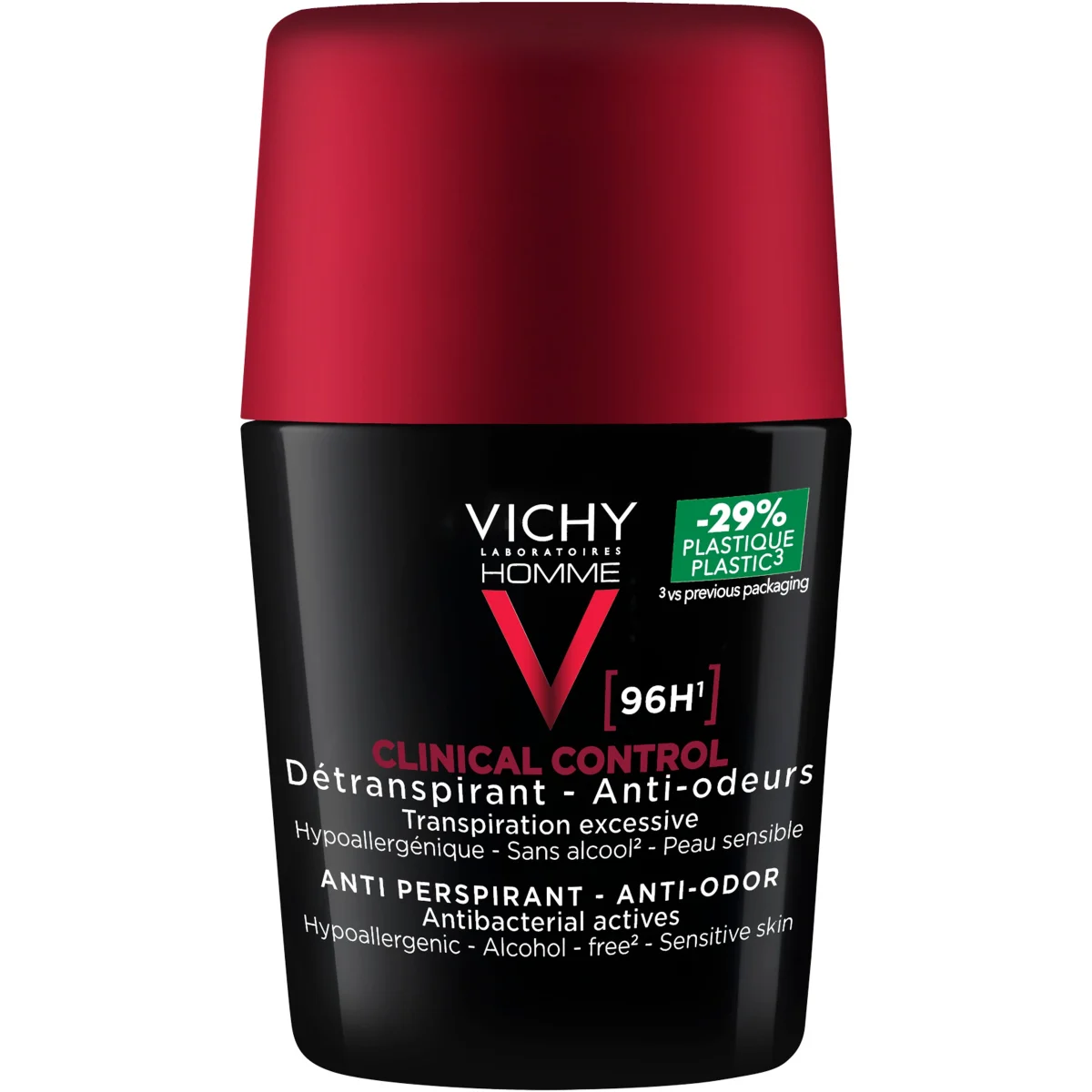 Vichy Homme Clinical Control 96hr Antiperspirant roll-on 50 ml