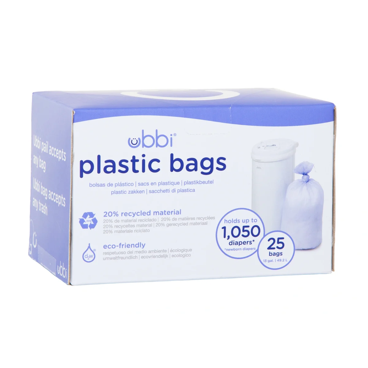 Ubbi Plastpåsar Periwinkle 25 st