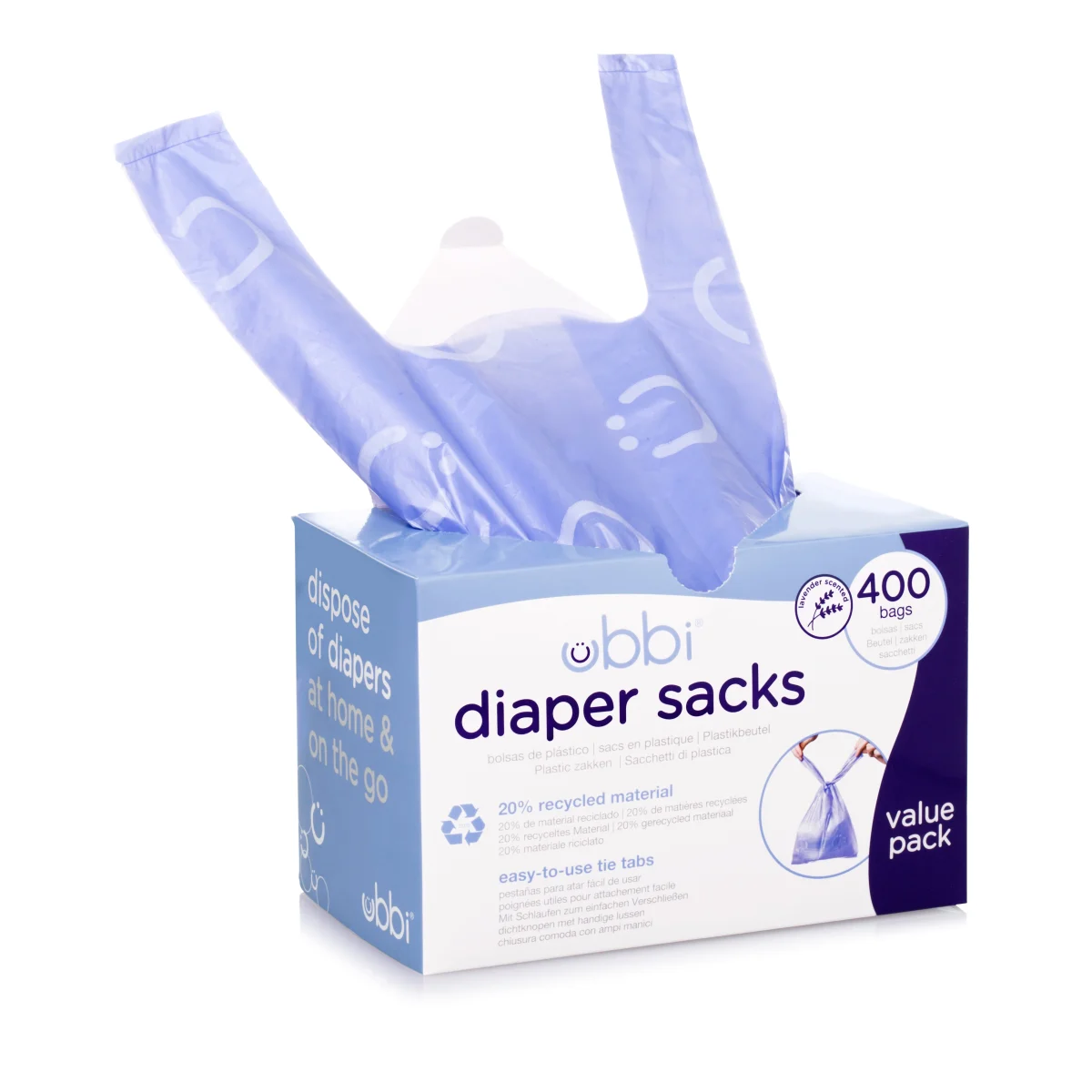 Ubbi Diaper Sacks Lavendel  400 st