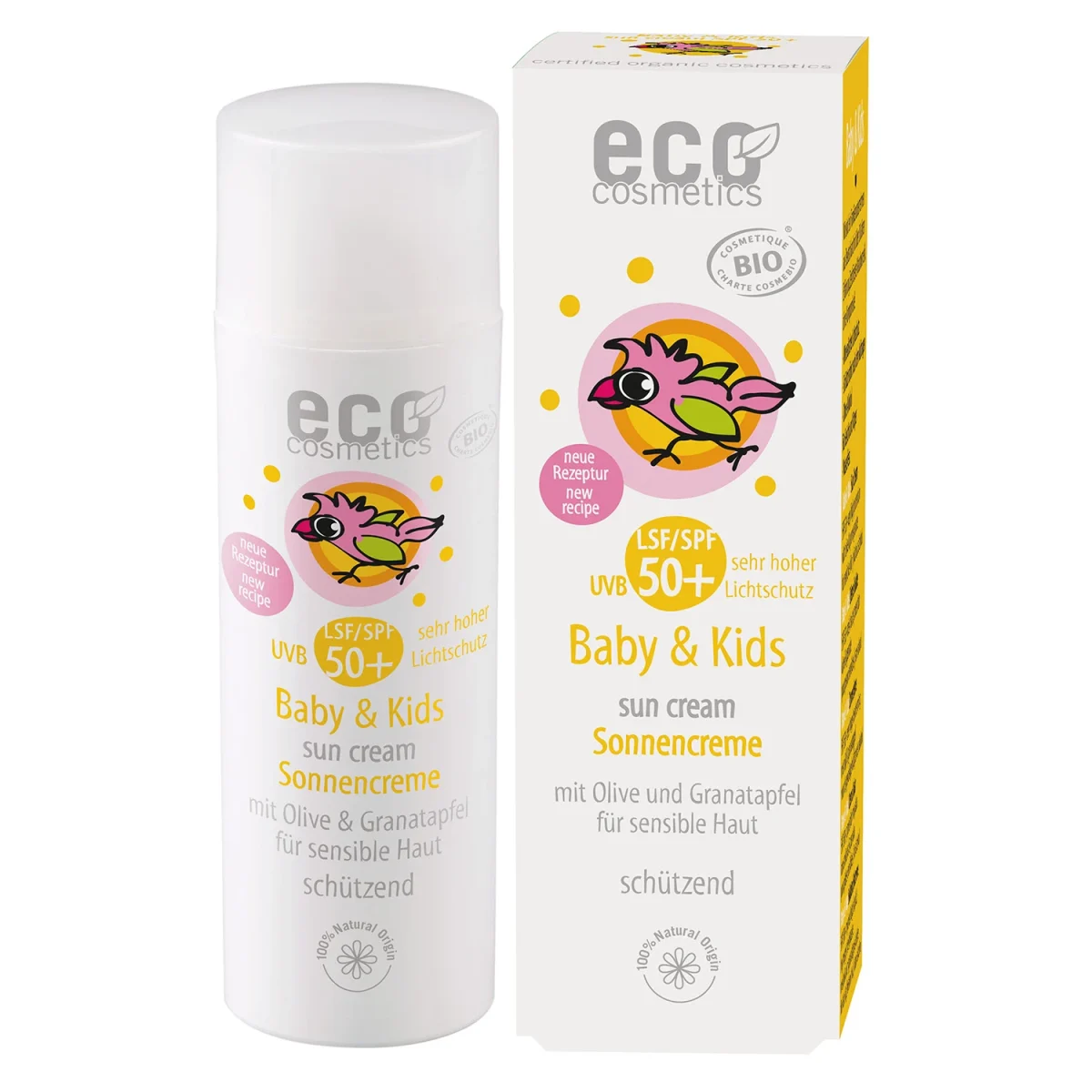 Eco Cosmetics Baby Solkräm Oliv & Granatäpple SPF 50+, 50 ml