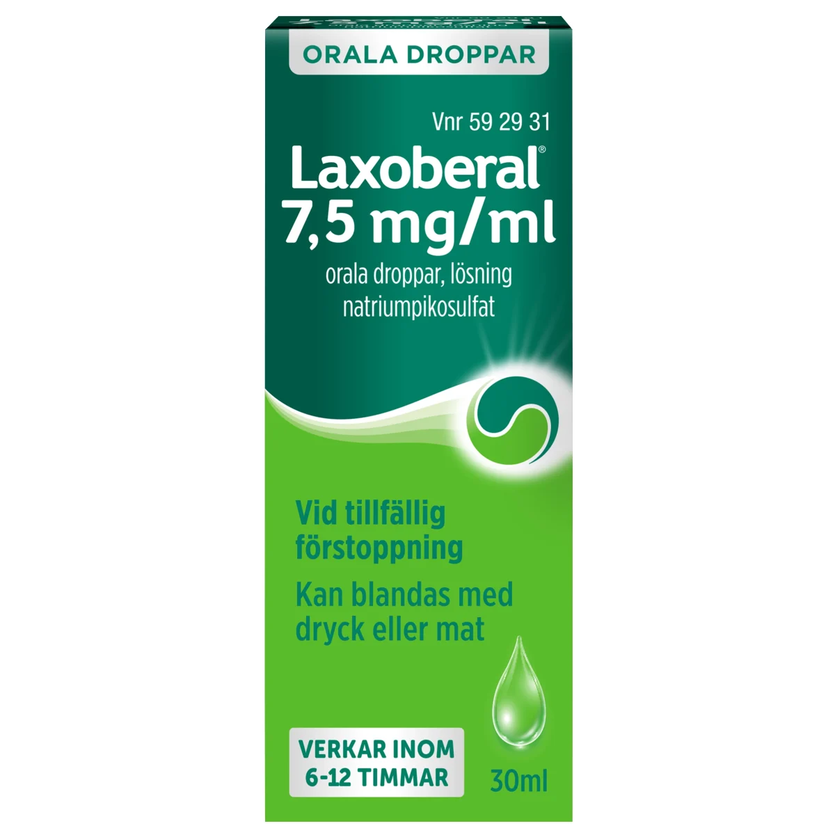 Laxoberal orala droppar 7,5 mg/ml 30 ml