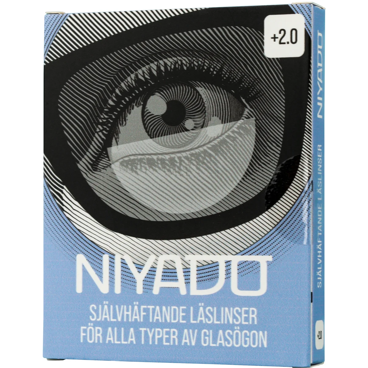 NIYADO Självhäftande Optiska Silikonlinser 1-par +2,0