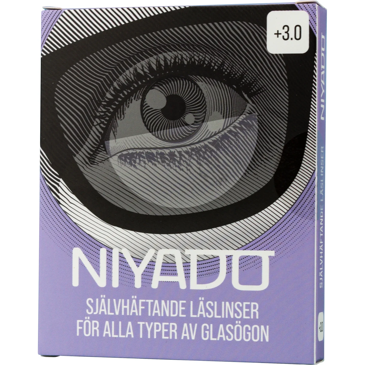 NIYADO Självhäftande Optiska Silikonlinser 1-par +3,0