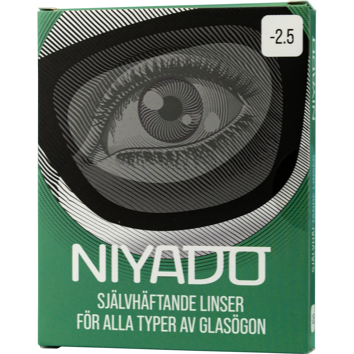 NIYADO Självhäftande Optiska Silikonlinser 1-par +2,5
