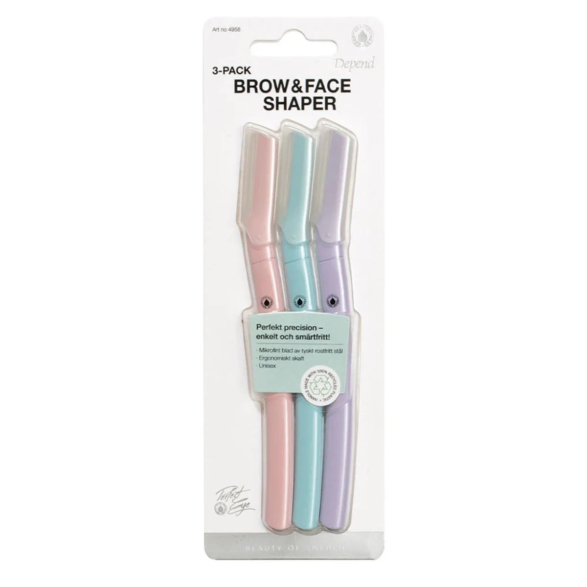 Depend Perfect Brow & Face Shaper Ergonomic 3-pack