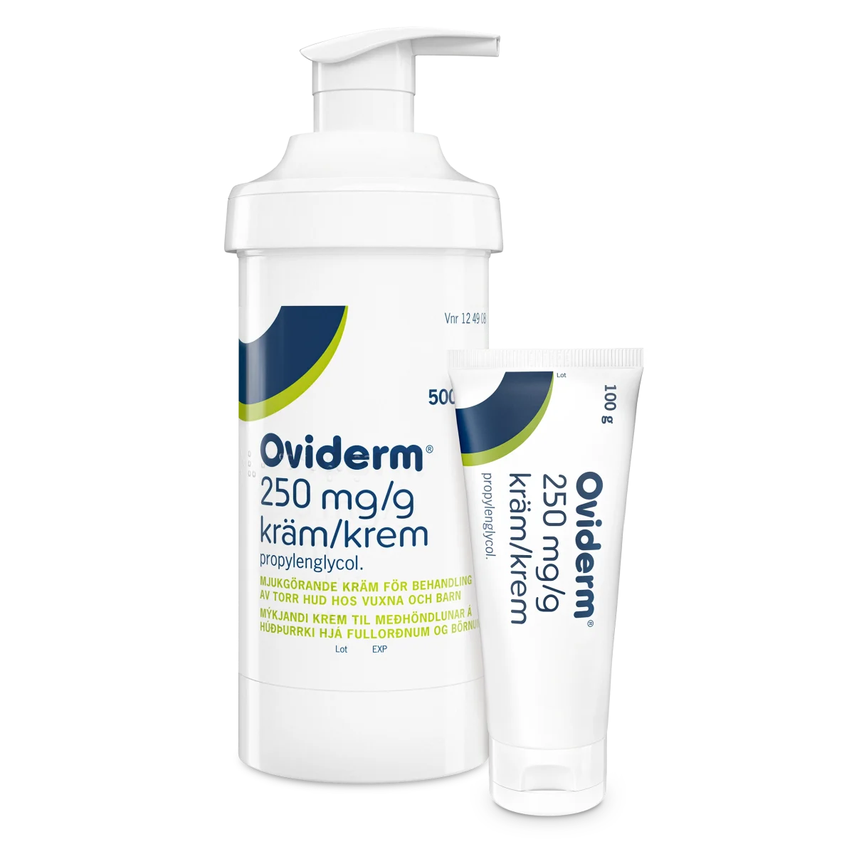 Oviderm 250mg/g Kräm 100g tub + 500g pumpburk