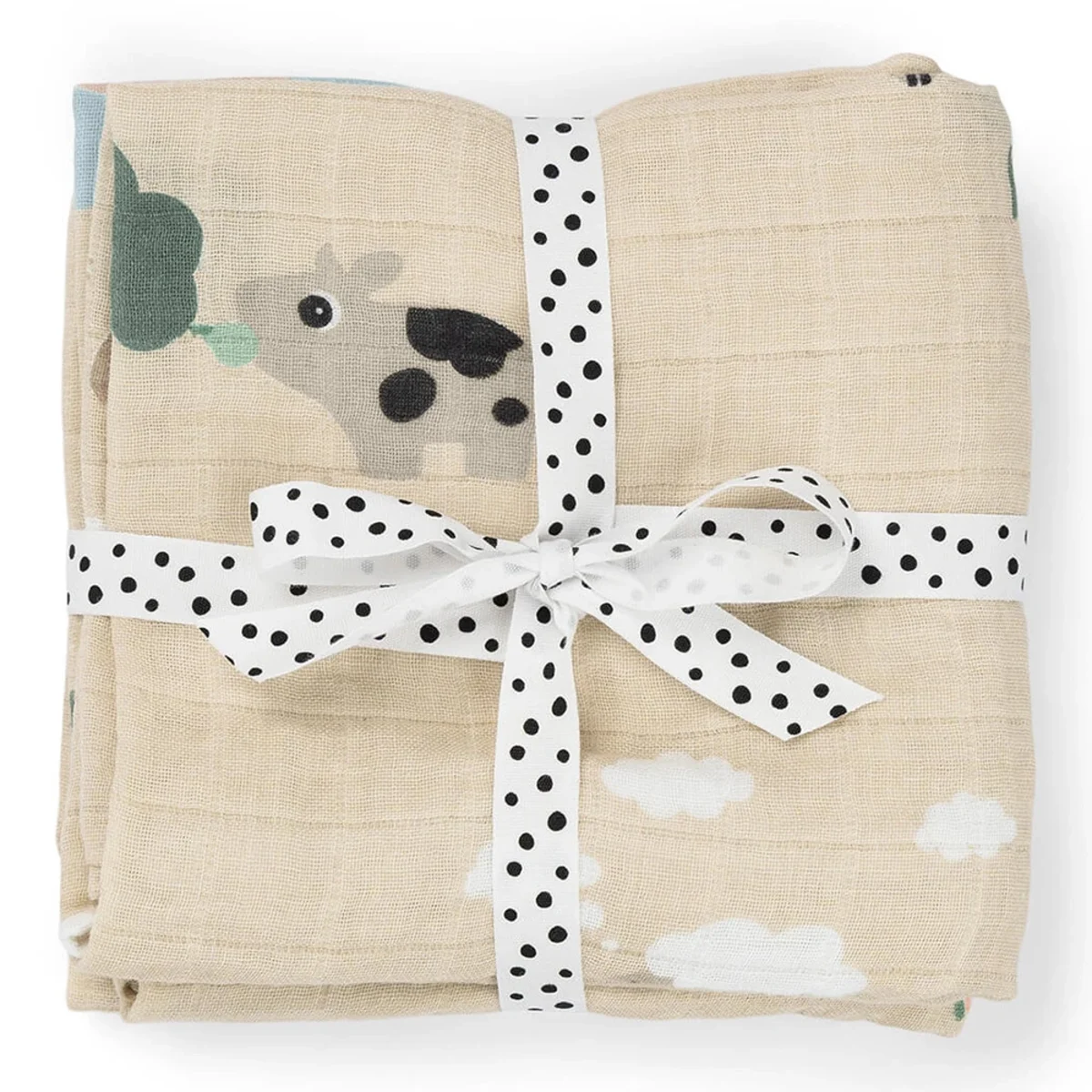 Done by Deer Burp Cloth Tiny Farm Sand 2-pack