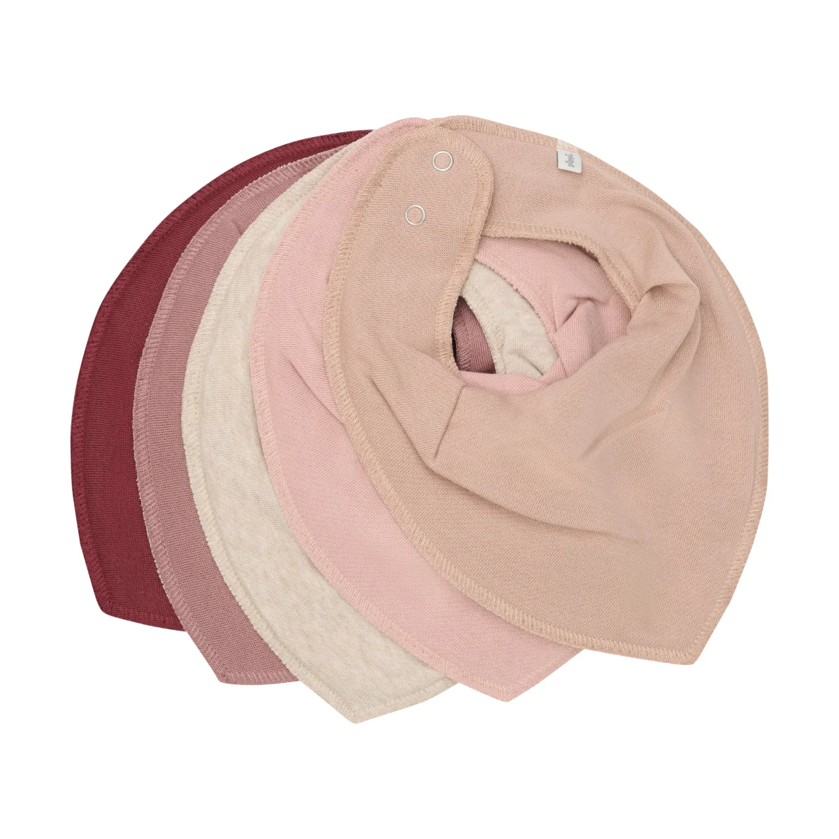 PIPPI Bandana Bib Solid New Maroon Onesize 5-pack
