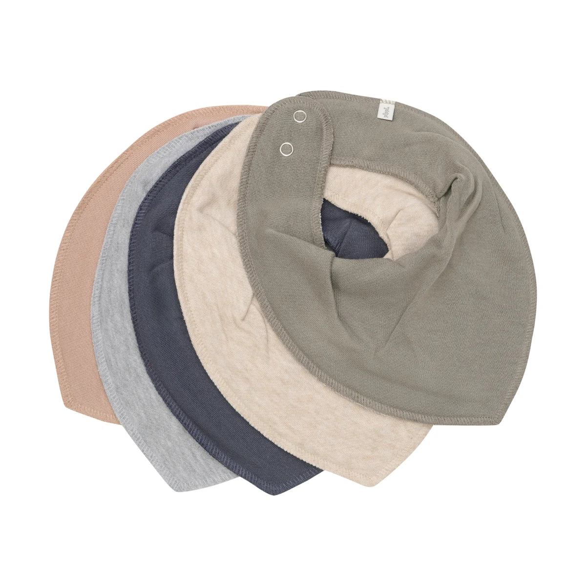 PIPPI Bandana Bib Solid Vetiver Onesize 5-pack