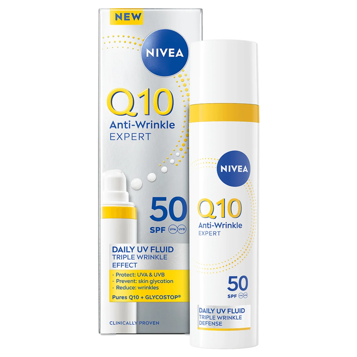 Nivea Q10 Anti-Wrinkle Expert Daily UV Fluid SPF 50, 40 ml