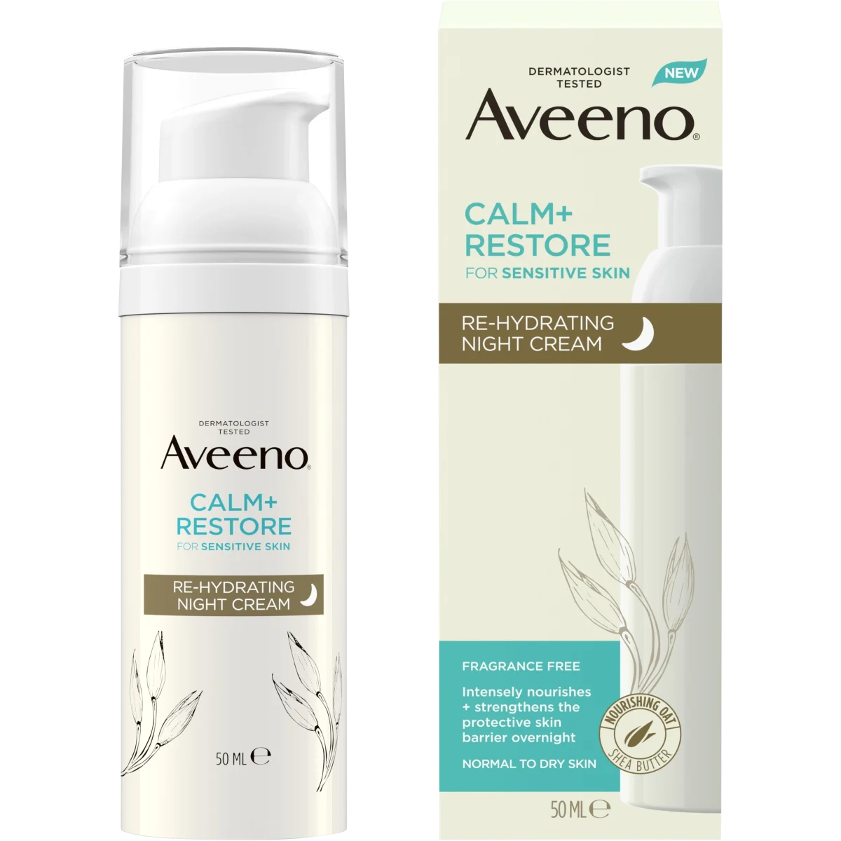 Aveeno Calm+Restore Re-Hydrating Night Cream 50 ml