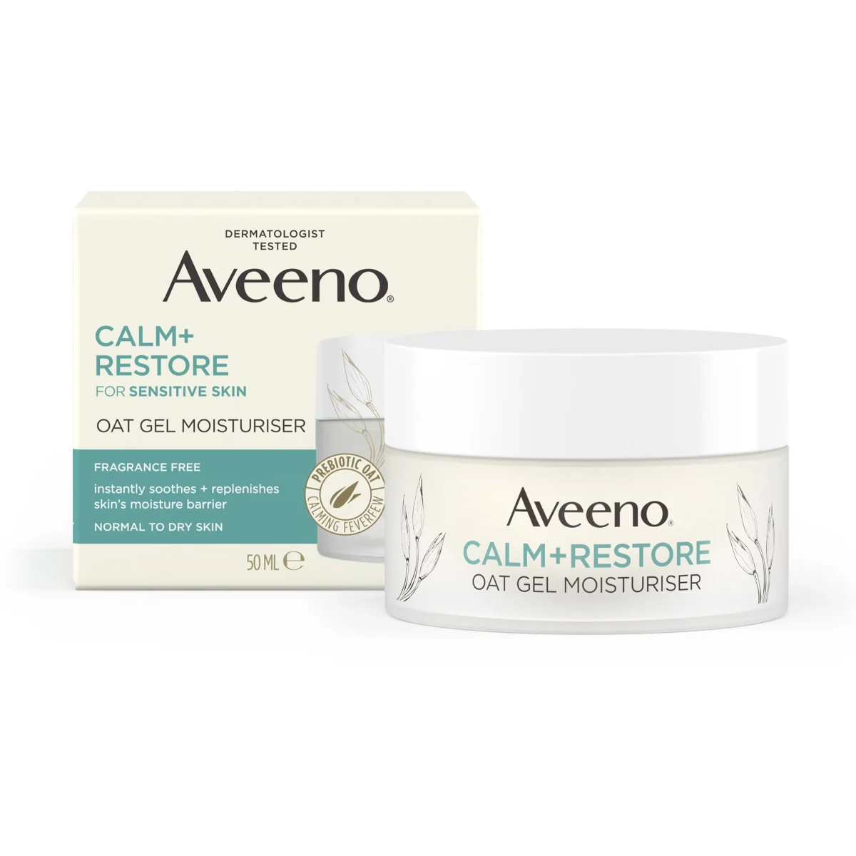 Aveeno Calm+Restore Oat Gel Moisturiser 50 ml