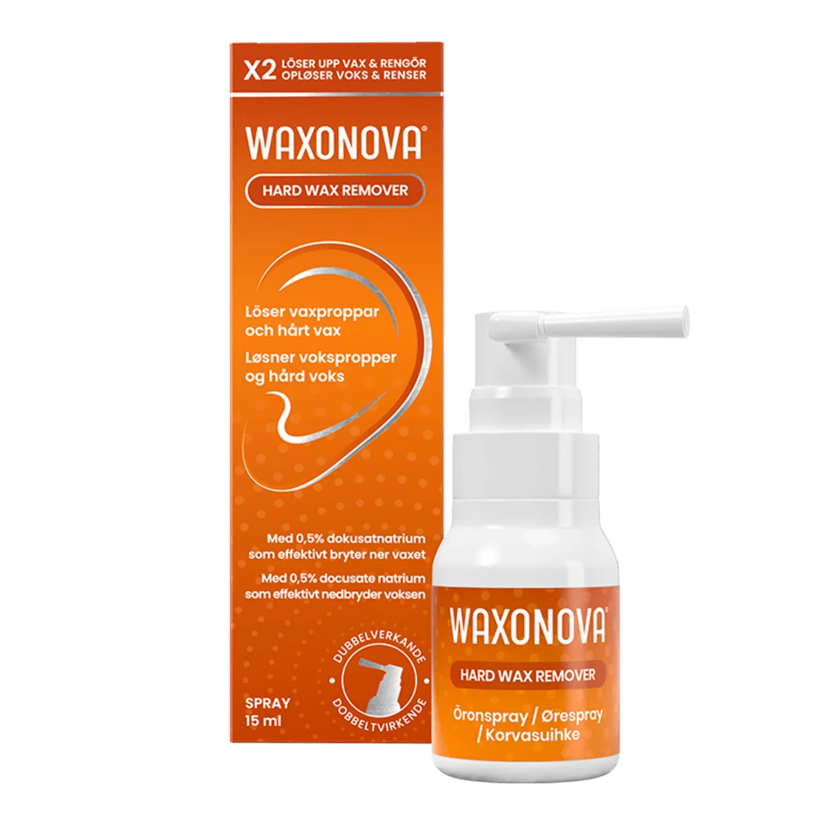 Waxonova Hard Wax Remover Öronspray 15 ml