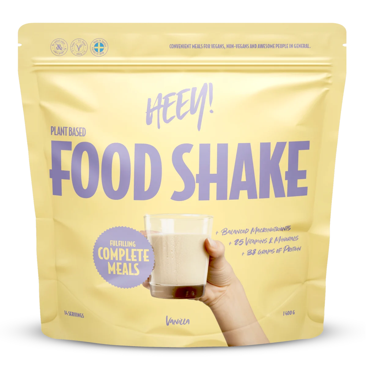 Heey! Vegan Food Shake Vanilj 1,4 kg