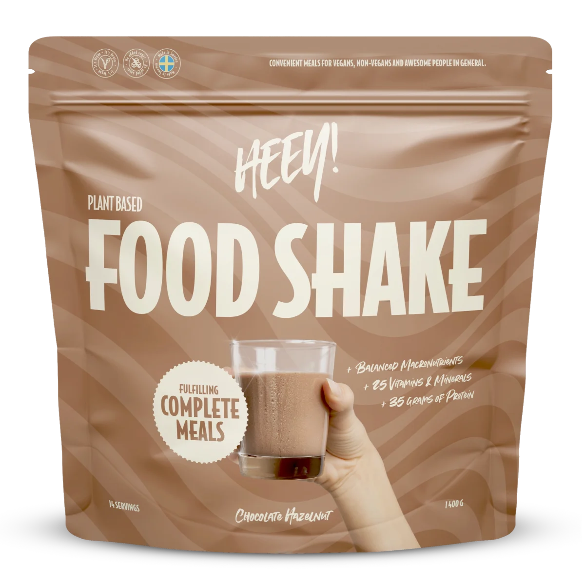 Heey! Vegan Food Shake Choklad Hasselnöt 1,4 kg