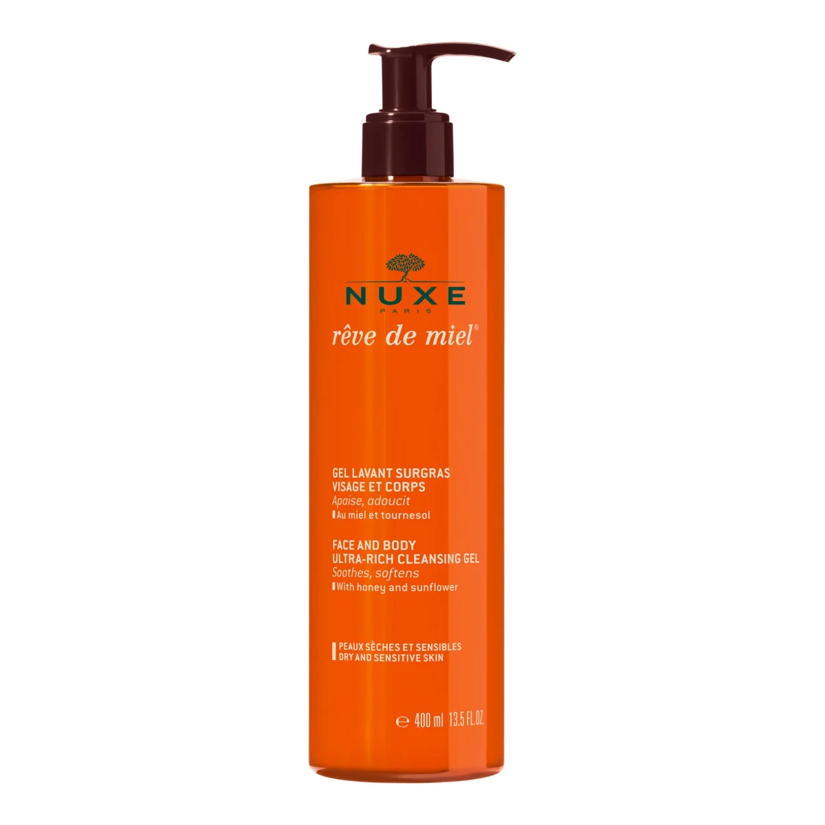NUXE Rêve De Miel Face and Body Ultra-rich Cleansing Gel 400 ml