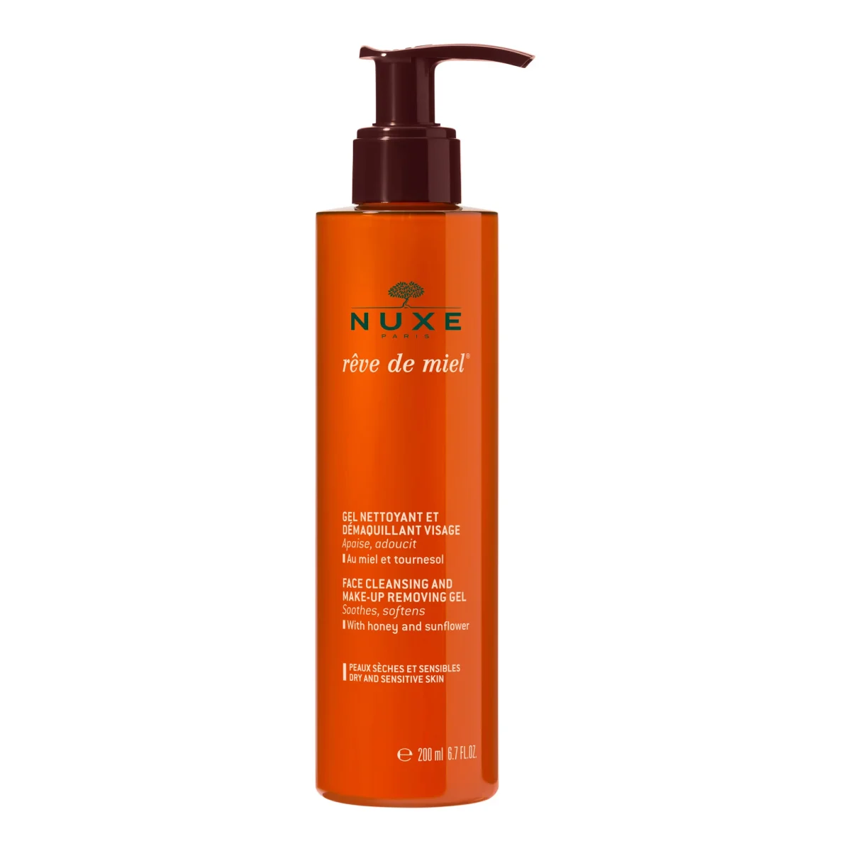 NUXE Rêve De Miel Face Cleansing and Make-up Removing Gel 200 ml