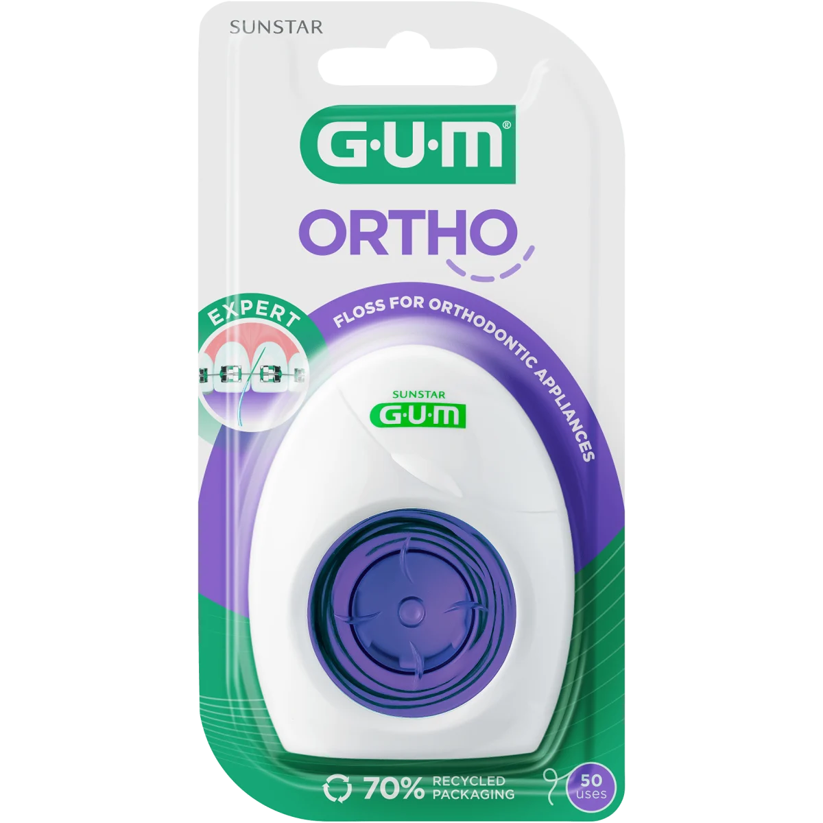GUM Ortho Floss 50 st tandtrådar
