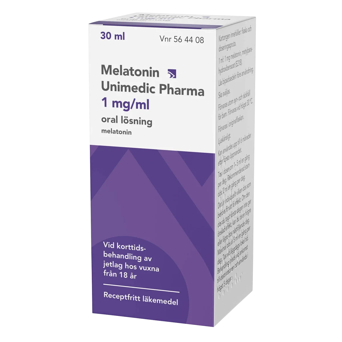 Melatonin Unimedic Pharma Oral Lösning 1mg/ml 30 ml