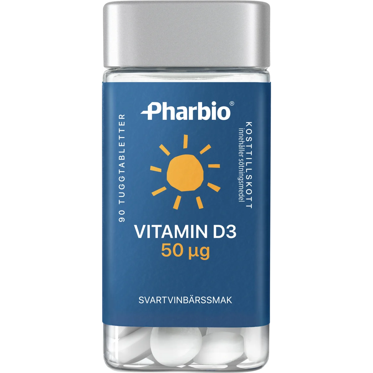 Pharbio Vitamin D Tuggtablett 50 ug 90 st