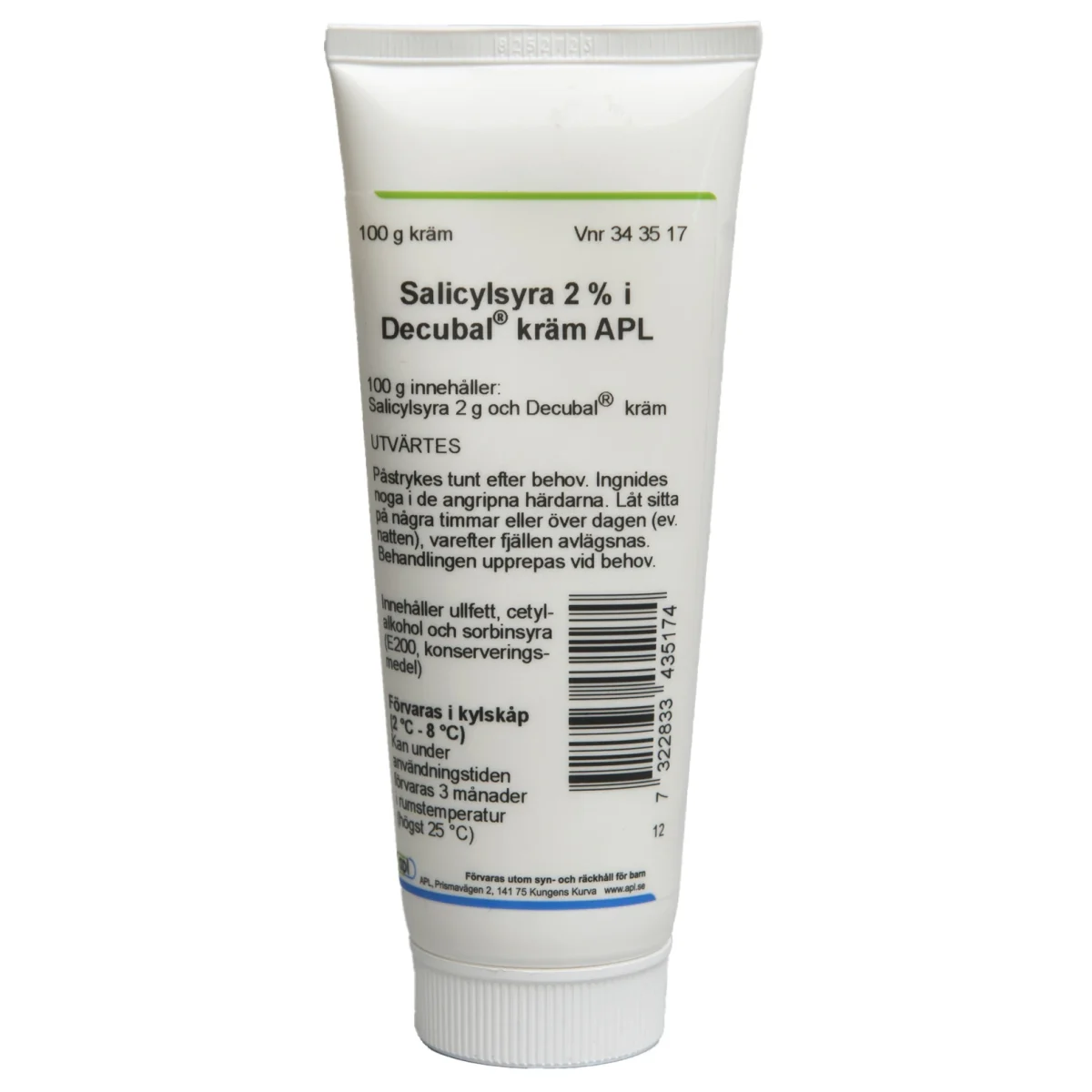 Salicylsyra 2% i Decubal kräm APL 100 g