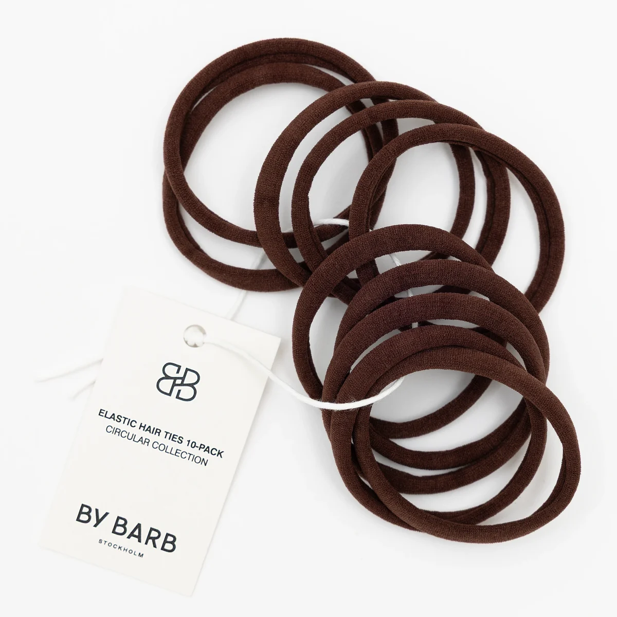ByBarb Circular Collection Hårsnodd Brunette 10-pack
