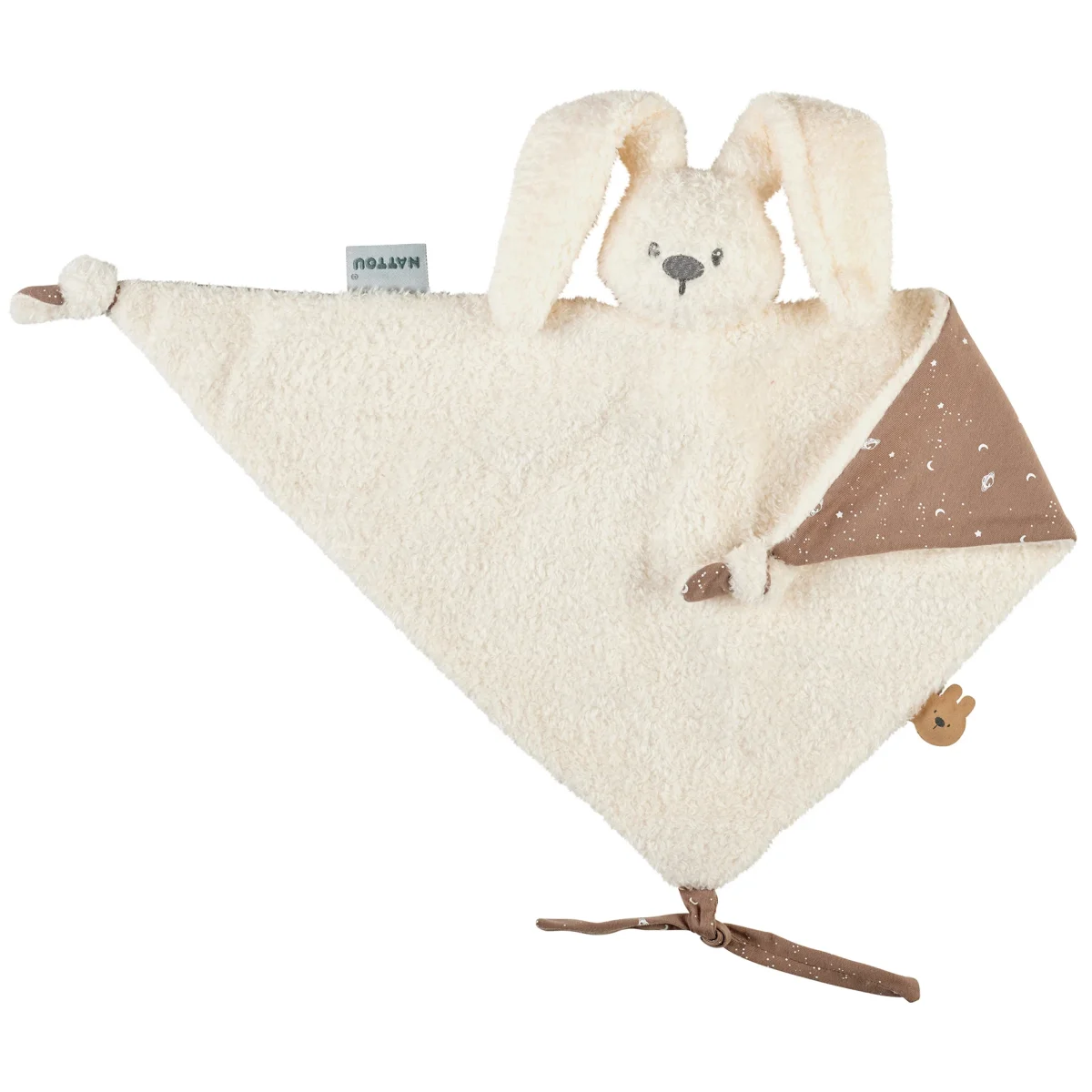 Nattou Lapidou Teddy Snutte Glow in the Dark Benvit
