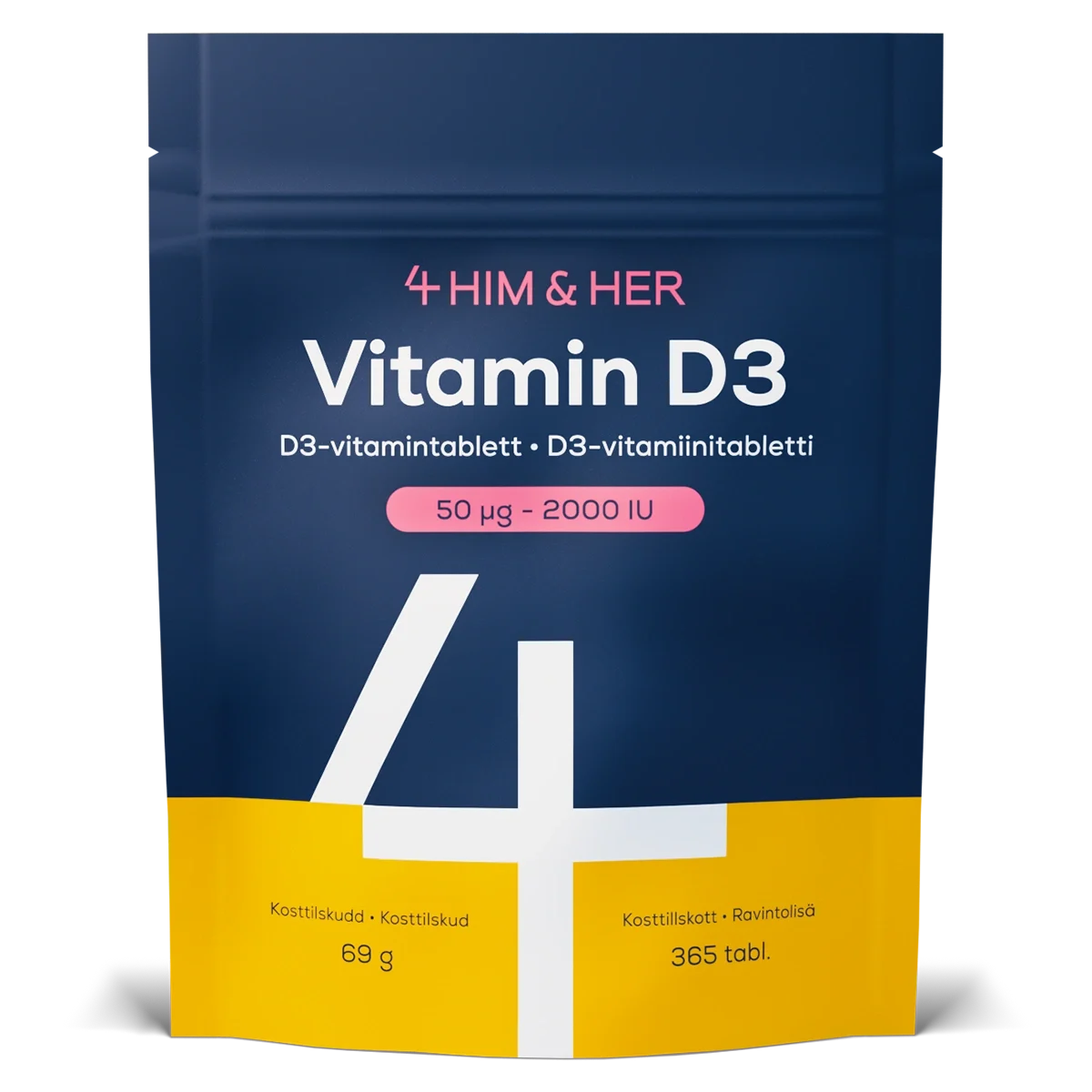 4Him&Her Vitamin D3 50 µg/2000 IU 365 st