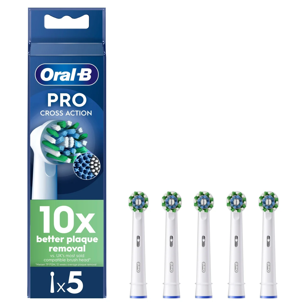 Oral-B Cross Action Borsthuvud 5 st