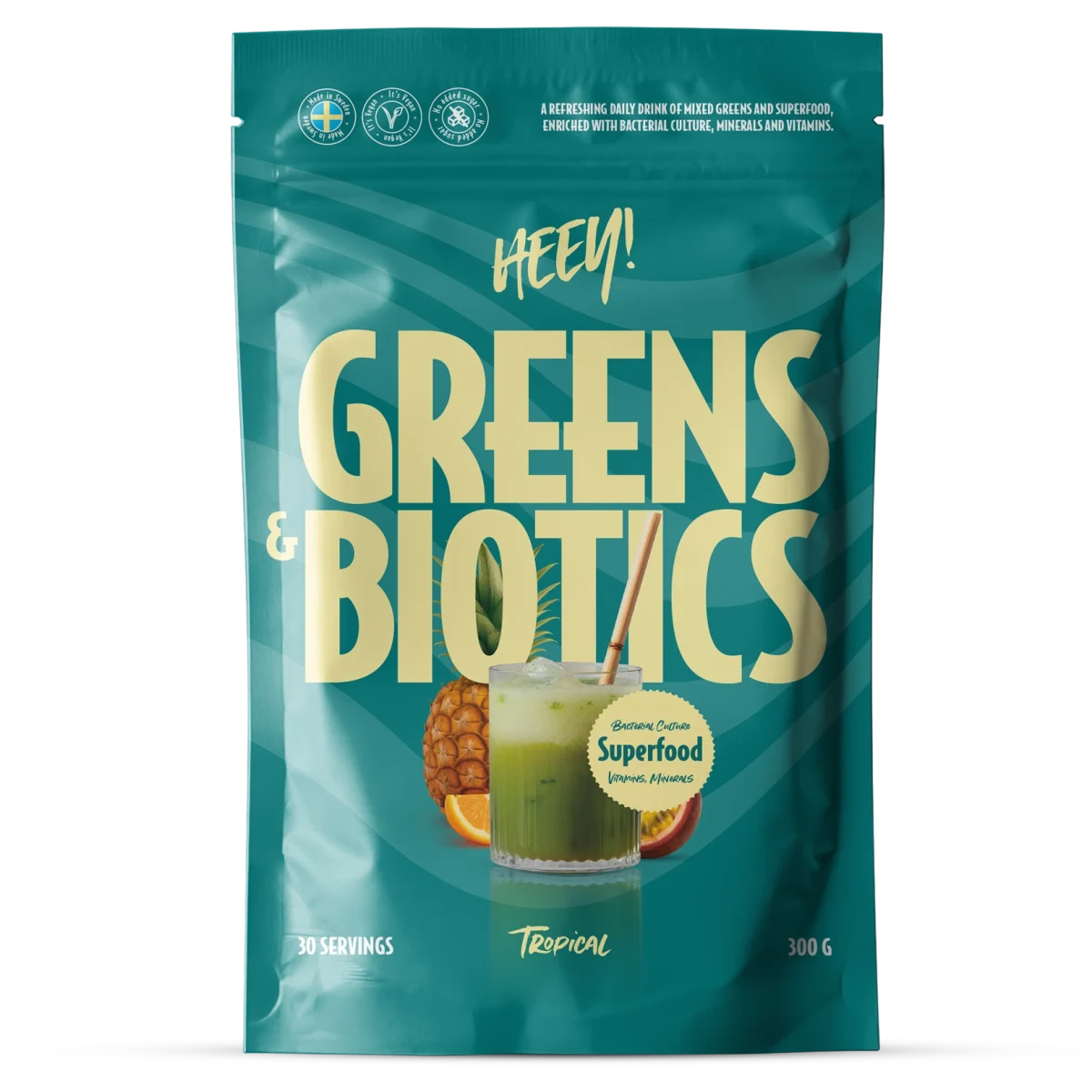 Heey! Greens & Biotics Superfood Tropical 300 g