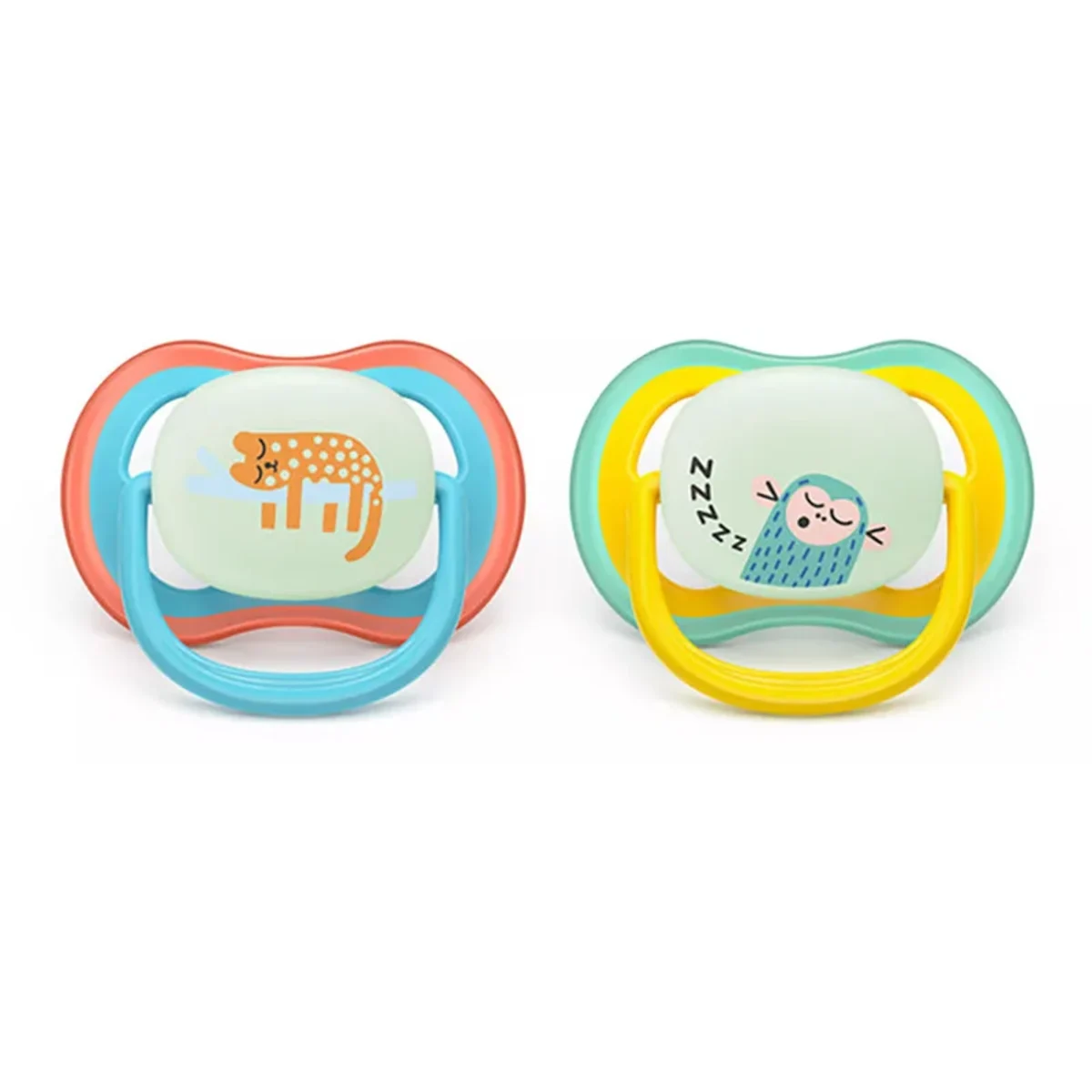 Avent Ultra Air Napp Natt 18mån+ Gul/Turkos 2-pack