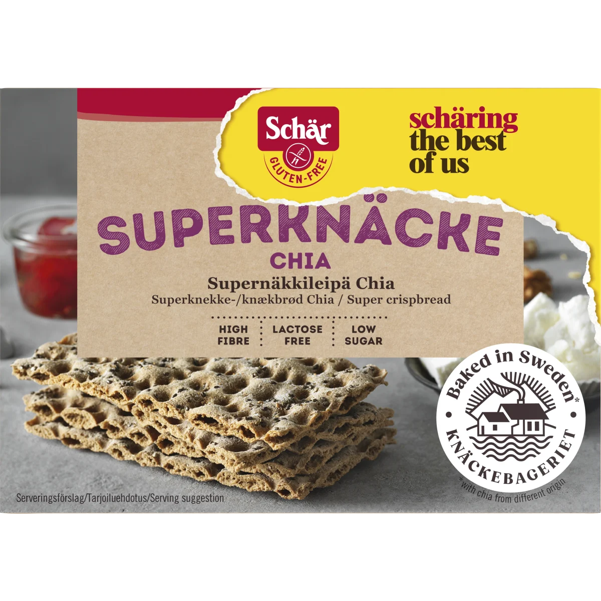 Schär Glutenfritt Superknäcke Chia 140 g