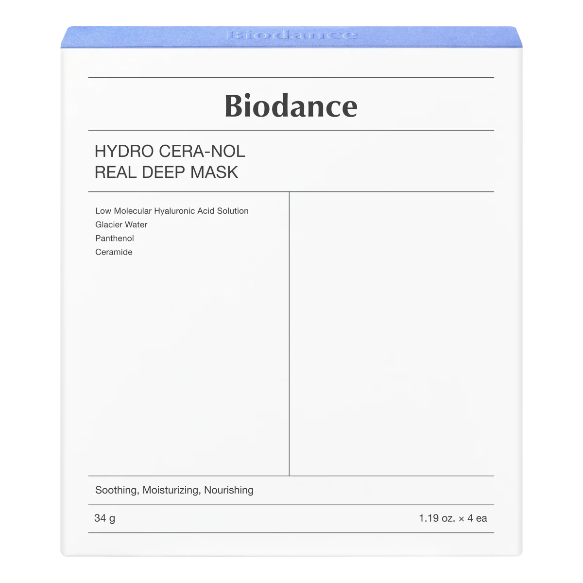 Biodance Hydro Cera-Nol Real Deep Mask 1 box