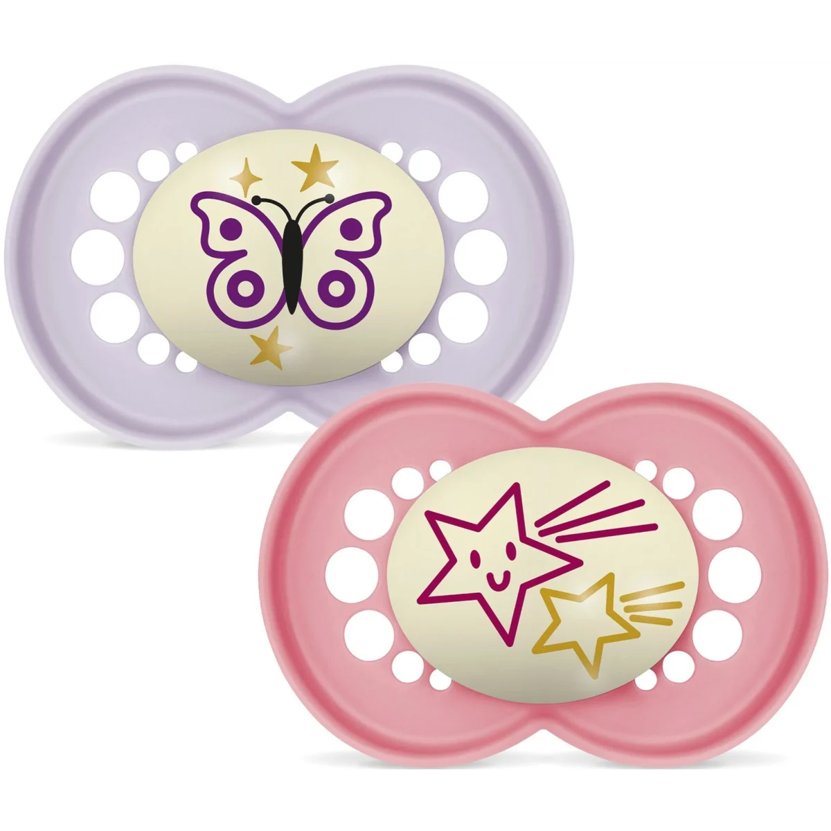 MAM Original Night Napp 6-16 mån Silk Pink 2-pack