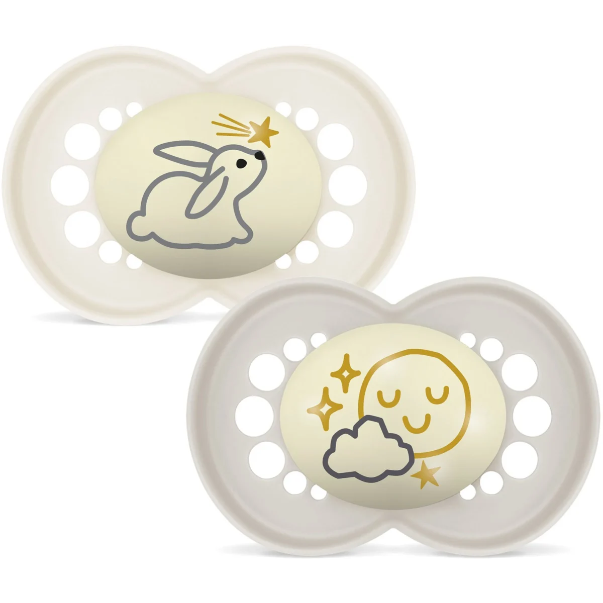 MAM Original Night Napp 16-36 mån Silk Box V Neutral 2-pack