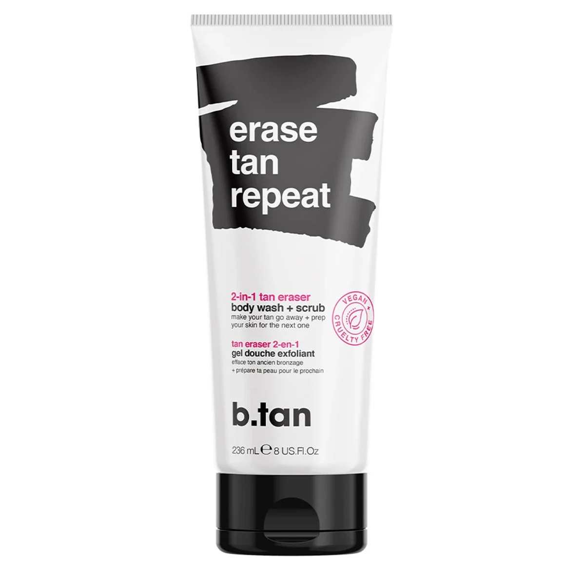 b.tan Erase Tan Repeat - 2-In-1 Tan Eraser Body Wash + Scrub 237 ml