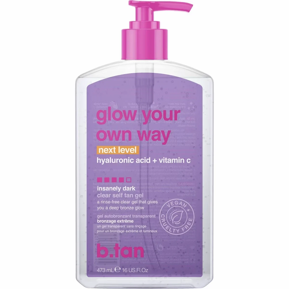 b.tan Glow Your Own Way Clear Self Tan Gel Next Level 437 ml