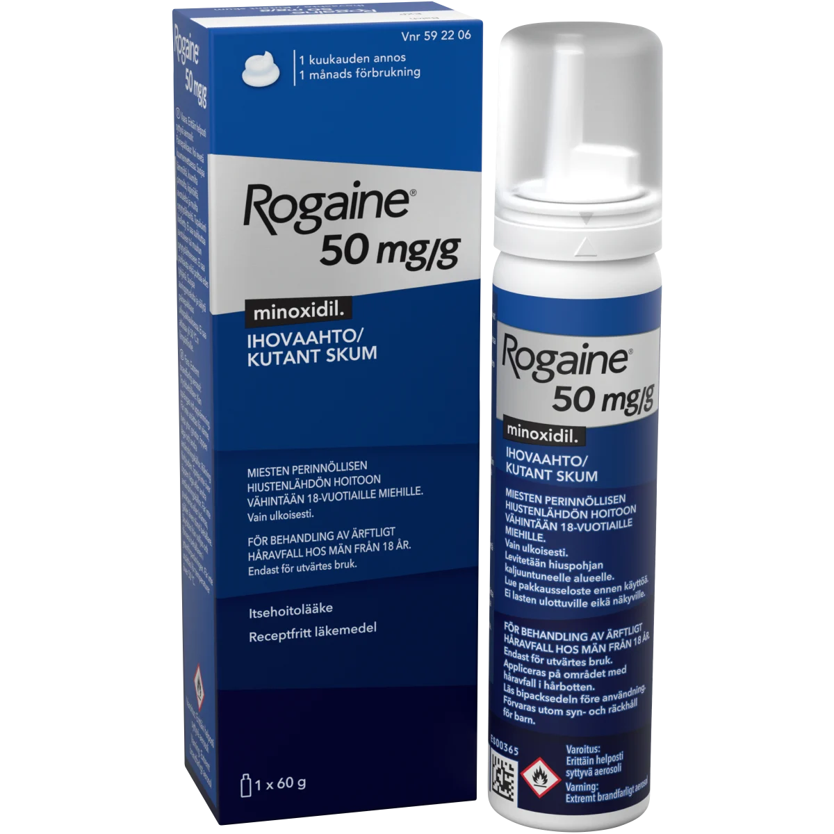 Rogaine® Kutant skum 50mg/g Tryckbehållare 60g