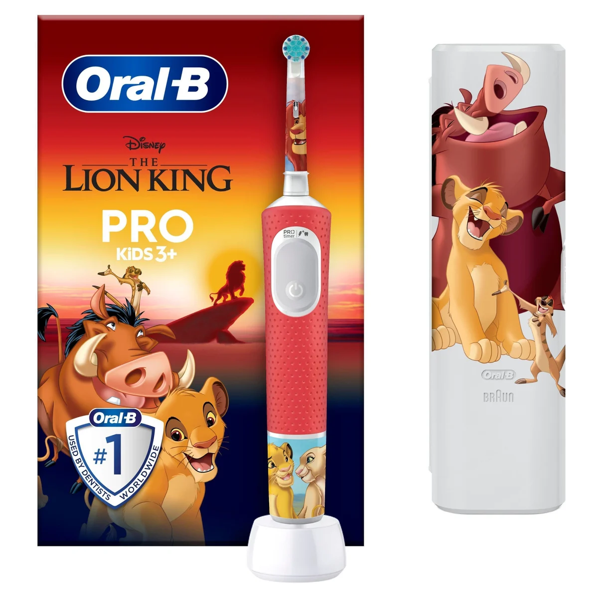 Oral-B Pro Kids The Lion King Eltandborste + Resefodral
