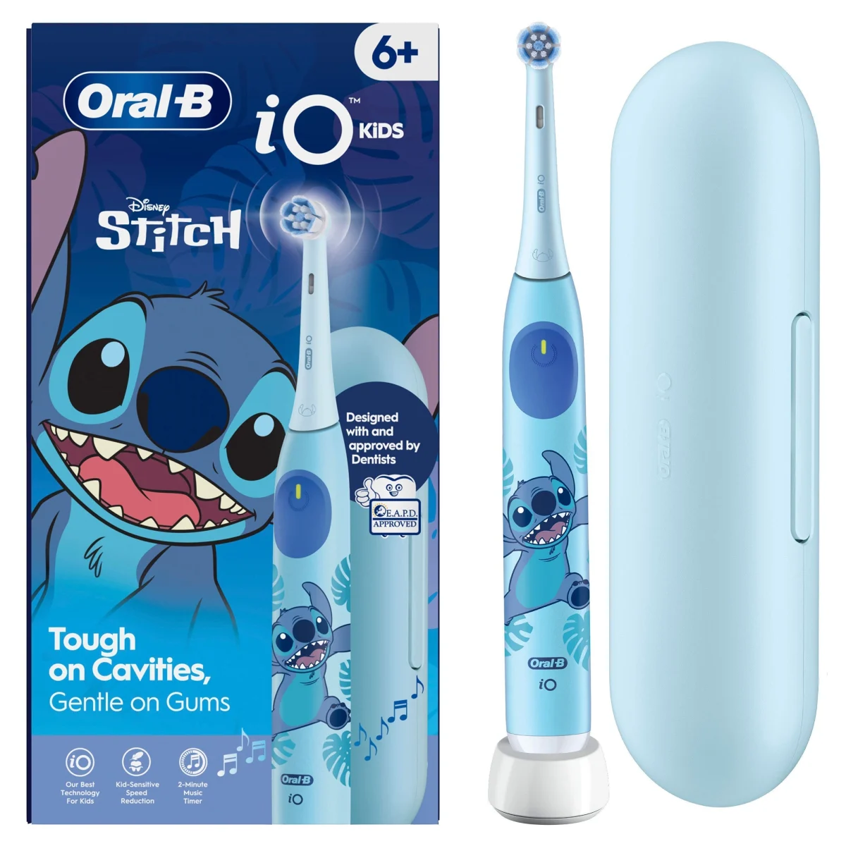 Oral-B iO 6+ Kids Disney Stitch Eltandborste + Resefodral
