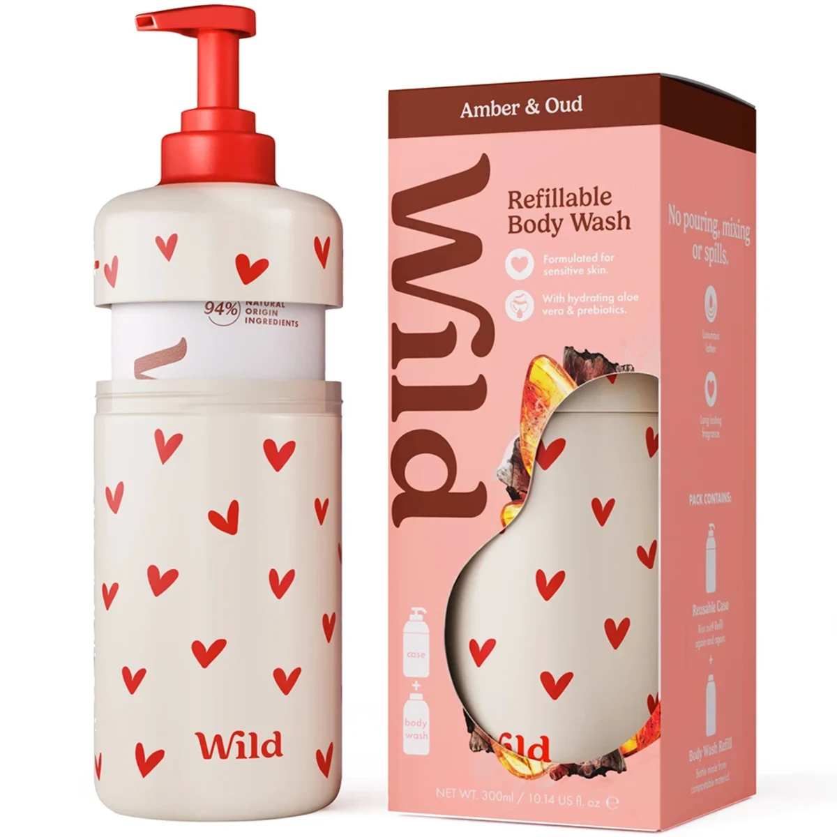 Wild Body Wash Heart Case Amber Oud
