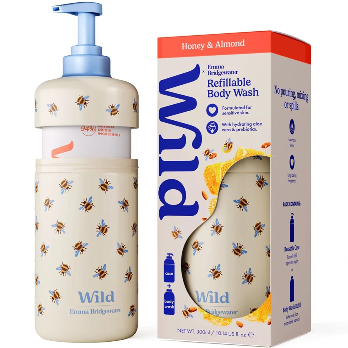 Wild Body Wash Bee Case Honey Almond