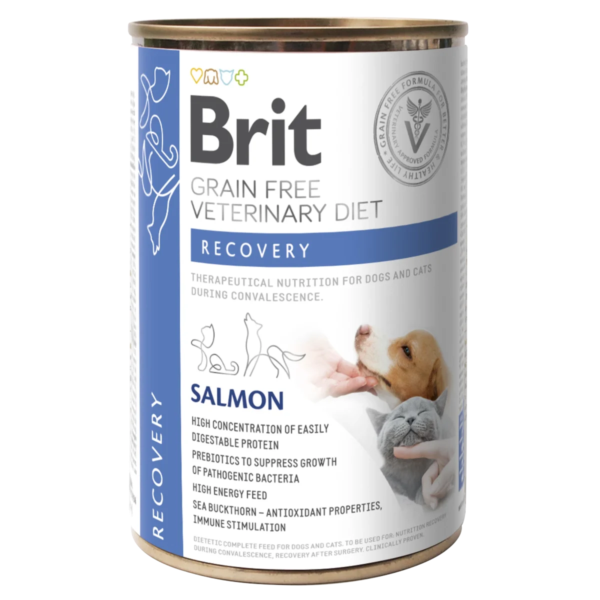 Brit Gluten & Grain-Free Veterinary Diet Dog + Cat Recovery Can 400 g